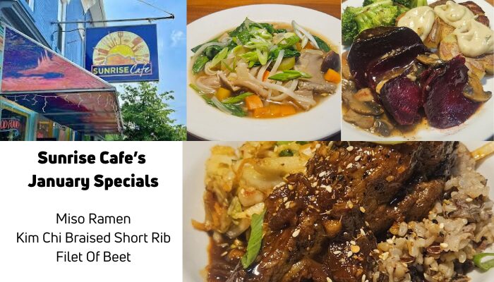 Sunrise Cafe's January Specials
