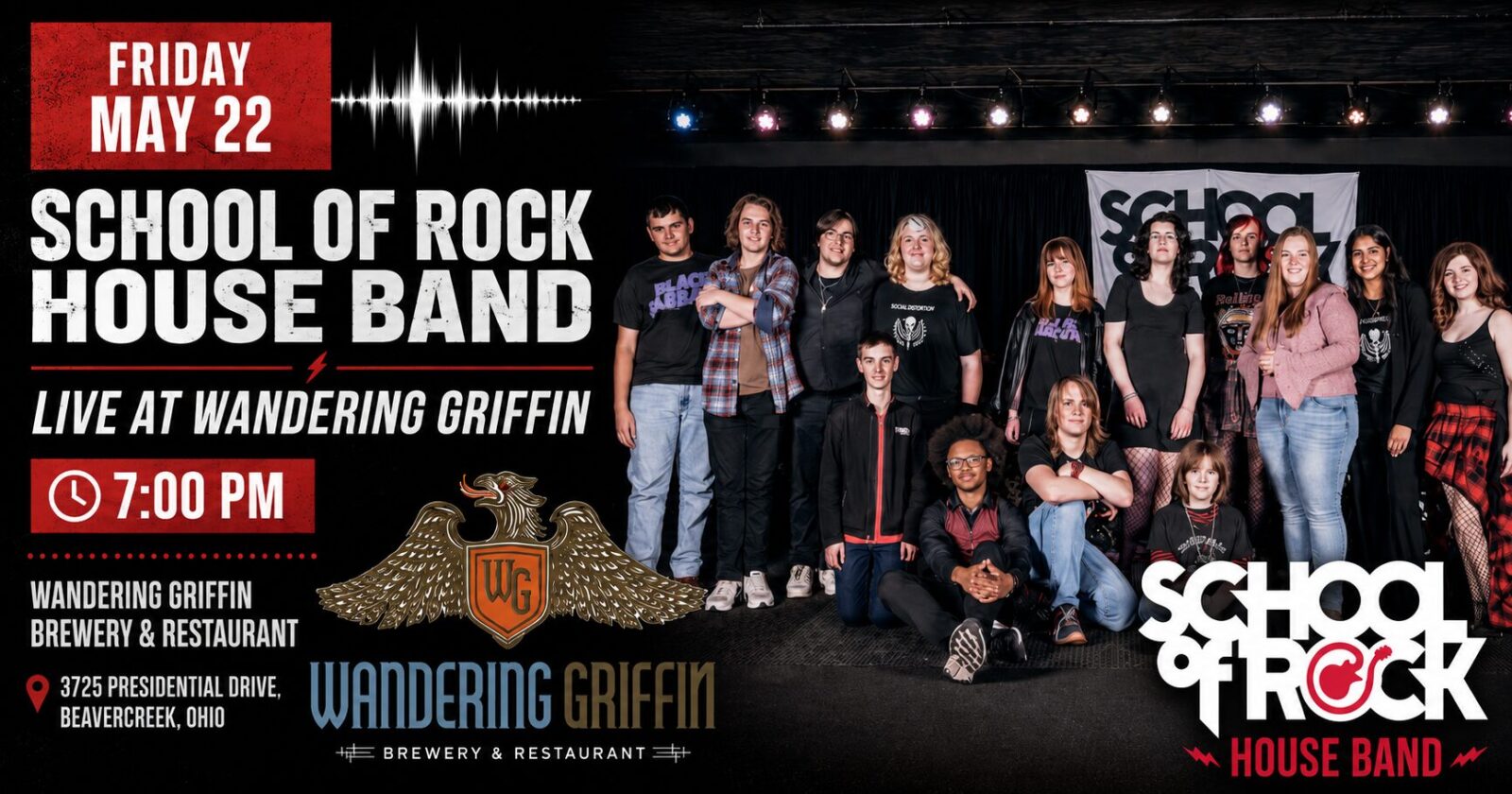 🎸School of Rock House Band Live! Friday May 22 | 7PM